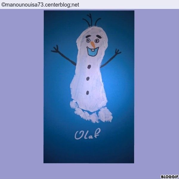 Olaf en empreinte de pied 